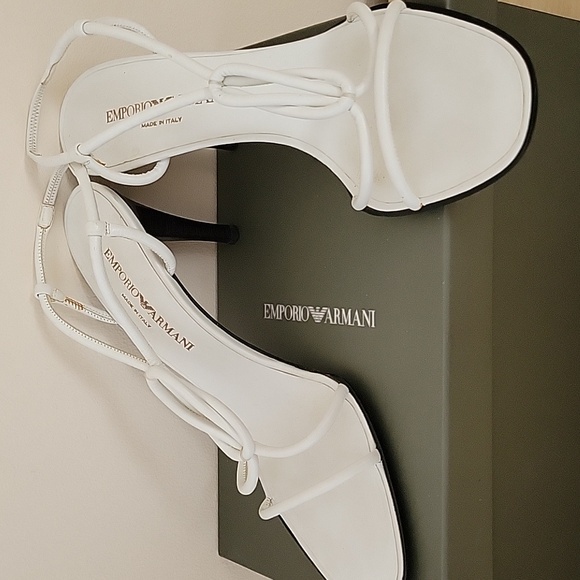 Armani white high heel sandal - Picture 1 of 5
